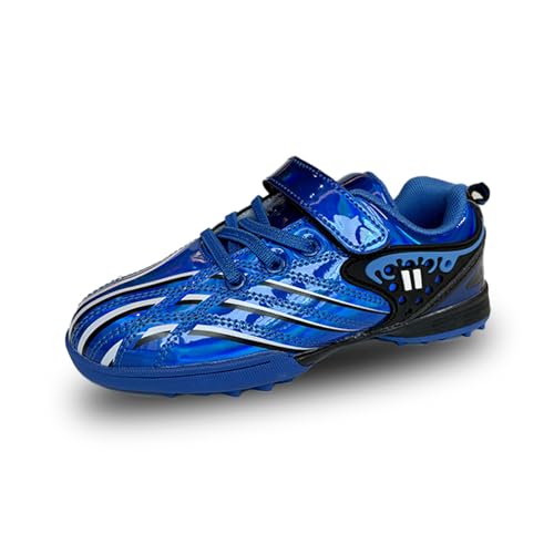 Hsnava Schuhe Kinder Fussball Fussballschuhe Kinder Halle Jugend Kunstrasen Sportschuhe Blau TF 34EU von Hsnava