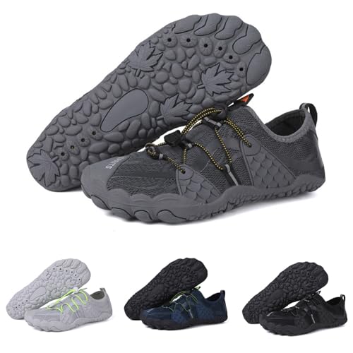 Hsternexy Barfuss Schuhe Damen Herren Barfußschuhe Wasserfest Outdoor Sommer Strandschuhe Wasserschuhe Blau Sport Wandern Badeschuhe Aquaschuhe Leicht Schwimmschuhe Unisex Schwarz Surfschuhe von Hsternexy