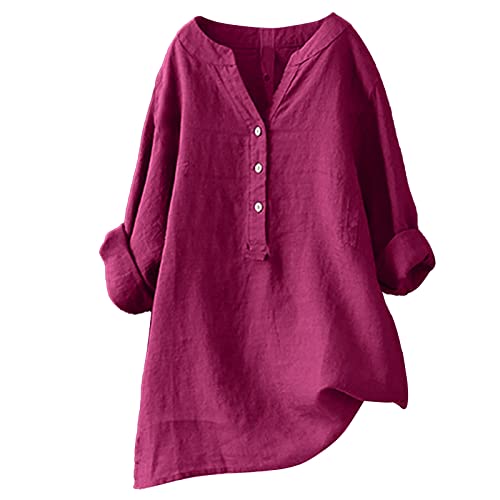 Hsternexy Musselin Bluse Damen, Leinenbluse Damen Sommer Langarm Große Größen Hemdbluse Blusenkleid Leinen Elegant Weiß Longbluse Blusenshirt Bügelfrei Schwarz Mittelalter Tuniken Damenblusen Hsternexy Musselin Bluse Damen, Leinenbluse Damen Sommer Langarm Große Größen Hemdbluse Blusenkleid Leinen Elegant Weiß Longbluse Blusenshirt Bügelfrei Schwarz Mittelalter Tuniken Damenblusen von Hsternexy