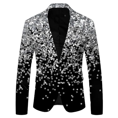 Kostüm Herren, Faschingskostüme Damen, Glitzer Sakko Herren Party Pailletten Blazer Herren Weihnachten Silvester Party Glänzende Pailletten Sakko Glitzer Jacket Anzugjacke Smoking Herren Jacke Kostüm Herren, Faschingskostüme Damen, Glitzer Sakko Herren Party Pailletten Blazer Herren Weihnachten Silvester Party Glänzende Pailletten Sakko Glitzer Jacket Anzugjacke Smoking Herren Jacke von Hsternexy