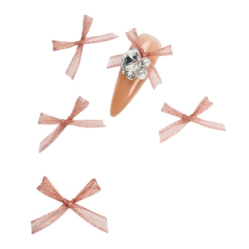 10x Nails Art Grüner Organza Bowknot Nagel Nagel Kunstdekorationen Nagelzubehör Für Frauen Und Mädchen 10x Nails Art Organza Bowknot Nagel Nagel Kunst Dekorationen von Huaqgu