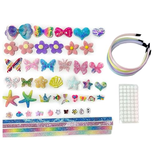 Bastel Stirnband Sets Für Mädchen Glitzerndes Haarreifen Schmuckset Für Kindergarten Partygeschenke Bastel Geschenk Mädchen Stirnbänder Haarschmuck Für Mädchen von Huaqgu