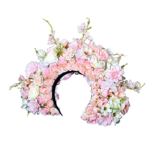 Brautgirlanden Blumen Hochzeit Blumen Stirnband Strandkranz Haarband Mädchen Haar Accessoire Frauen Kopf Reifen Requisiten Hochzeit Festival Stirnband von Huaqgu