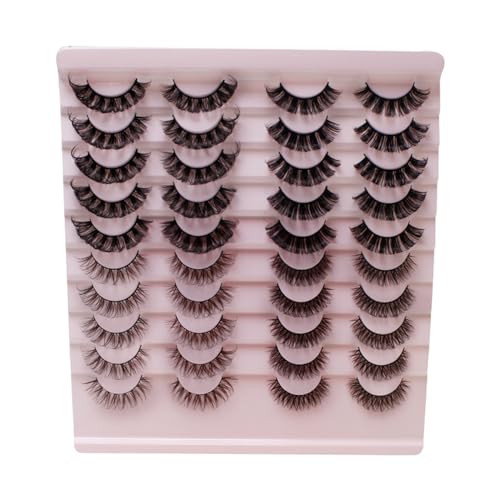 Falsche Wimpern Russische Wimpern D Natural Fake Lashes Sehen Aus Wie Wimpernverlängerungen Für Frauen Und Mädchen Natürliche Wimpern Wispy Curly Natural Wimpern von Huaqgu