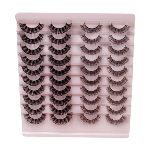 Falsche Wimpern Russische Wimpern D Natural Fake Lashes Sehen Aus Wie Wimpernverlängerungen Für Frauen Und Mädchen Natürliche Wimpern Wispy Curly Natural Wimpern von Huaqgu