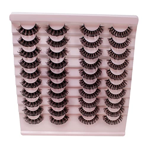 Falsche Wimpern Russische Wimpern D Natural Fake Lashes Sehen Aus Wie Wimpernverlängerungen Für Frauen Und Mädchen Natürliche Wimpern Wispy Curly Natural Wimpern von Huaqgu