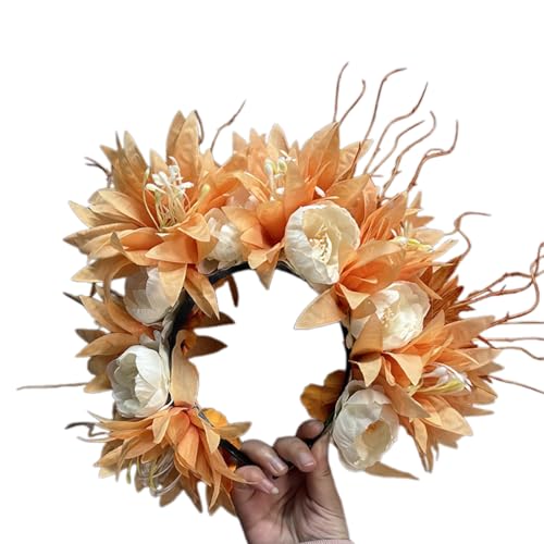 Seidenblume Für Frauen Mädchen Girlanden Prinzessin Kranz Blumen Stirnband Braut Kopfschmuck Hochzeit Haarschmuck Geschenk Handgemachtes Blumen Stirnband von Huaqgu