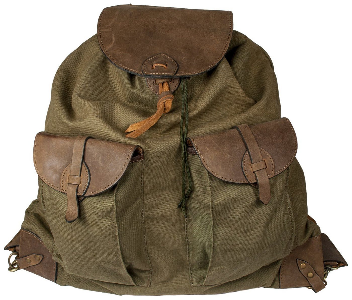 Hubertus® Hunting Trekkingrucksack Jagdrucksack "Canvas" oliv wasserabweisend für Jäger von Oefele Jagd von Hubertus® Hunting