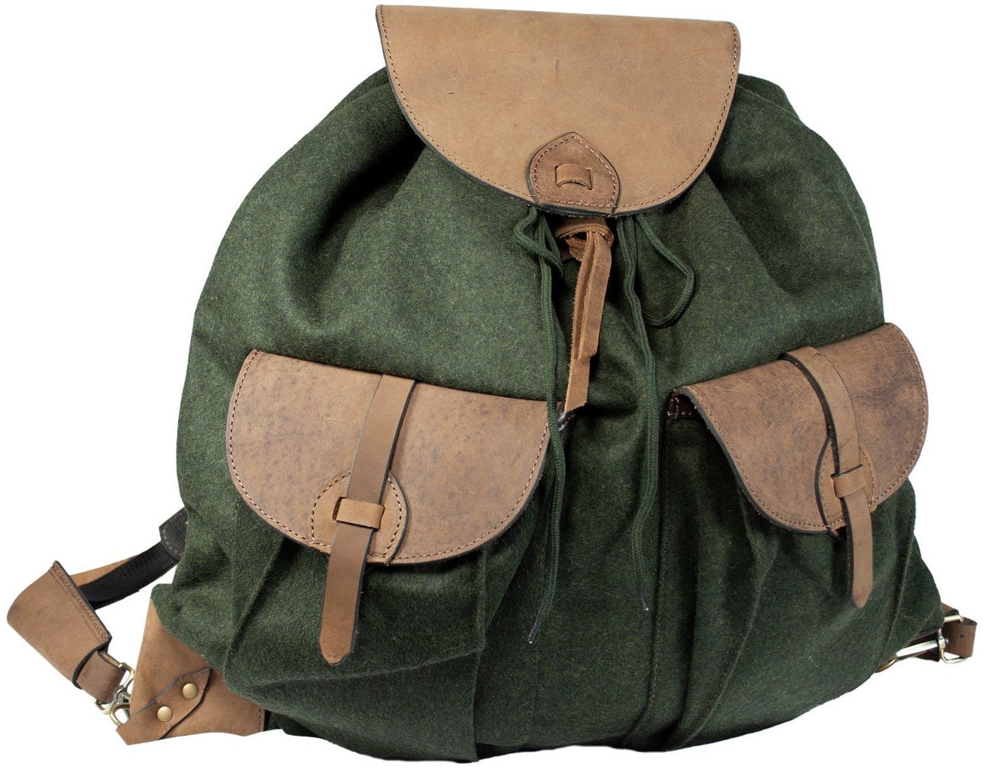 Hubertus® Hunting Trekkingrucksack Loden-Flüsterrucksack Jagdrucksack oliv Lodenrucksack von Oefele Jagd von Hubertus® Hunting