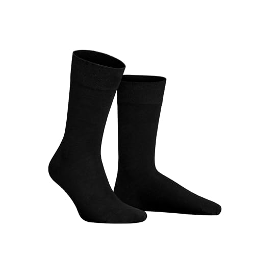 Hudson Herren Relax Cotton Druckfreier Bund Socken, Black 0005, 41/42 von Hudson