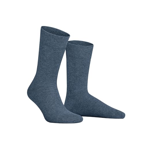 Hudson Herren Relax Cotton Druckfreier Bund Socken, Marine-Mel. 0387, 45/46 von Hudson