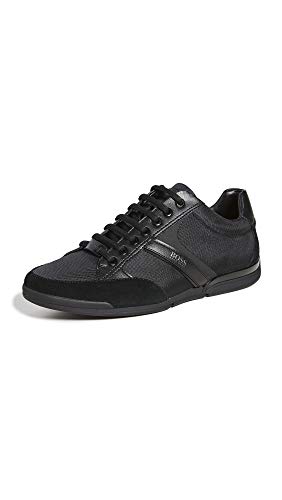 Hugo Boss Herren Saturn Profile Low Top Sneaker Turnschuh, schwarz, 47 EU von Hugo Boss