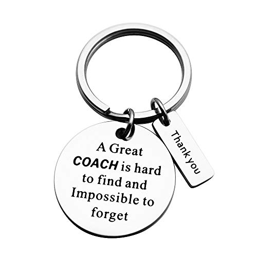 Coach Gifts A Great Coach is Hard to Find Coach Schlüsselanhänger, Fußball, Basketball, Schwimmen, Cheer, Coach, Geschenk für Männer und Frauen M von Huiuy