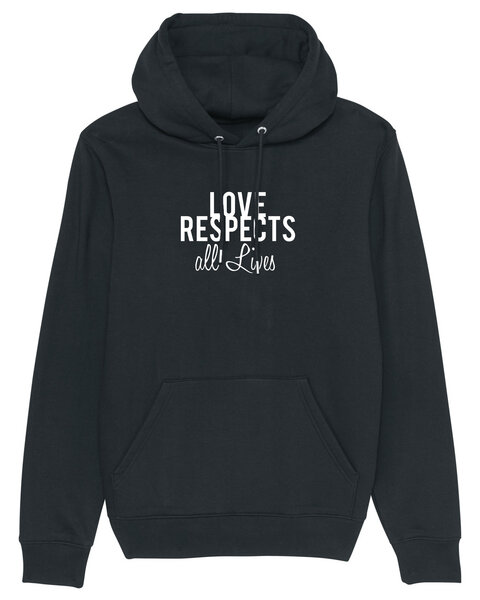 Human Family Bio Unisex Hoodie "Love - Respects" von Human Family