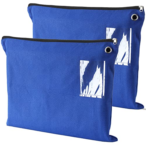 Humyoun Interoffice Versandtasche aus Segeltuch, 45,7 x 35,6 cm, große Reißverschlusstasche mit Öse, Interoffice Mail-Tasche, Blau, 2 Stück Humyoun Interoffice Versandtasche aus Segeltuch, 45,7 x 35,6 cm, große Reißverschlusstasche mit Öse, Interoffice Mail-Tasche, Blau, 2 Stück von Humyoun