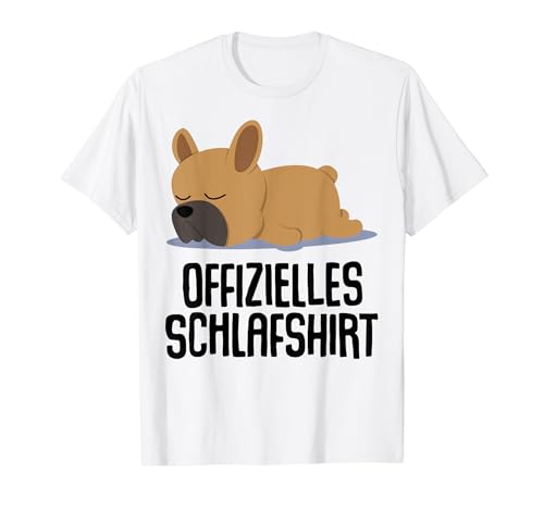 Offizielles Schlafshirt Herren Bulldogge Lustig Geschenk T-Shirt von Hund Bulldog Schlafshirt Damen Lustige T-Shirts