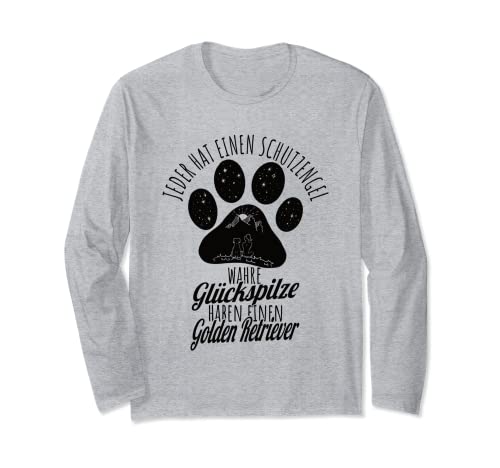 Golden Retriever Schutzengel Hunde Spruch T-Shirt Damen Langarmshirt von Hunde Geschenk für Frauen, Freundin zum Geburtstag