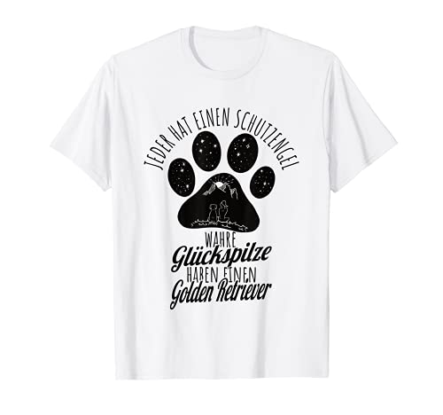 Golden Retriever Schutzengel Hunde Spruch T-Shirt Damen T-Shirt von Hunde Geschenk für Frauen, Freundin zum Geburtstag