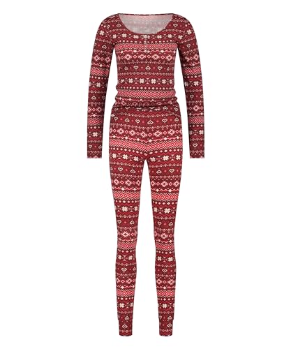 Hunkemöller Pyjama-Set - Red Dahlia - S von HUNKEMÖLLER