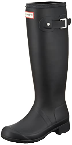 HUNTER Damen Gummistiefel schwarz/rot/creme 40,5 von HUNTER