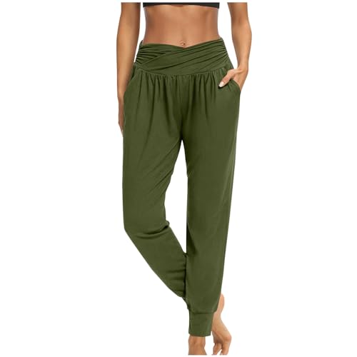 Haremshose Damen Sommer Sale Angebote Lang für Sport Workout-Yogahose Jogginghose Sommerhose Leicht Weiche Lockere Bequem Yoga Hose Curvy Pluderhosen Freizeithose Elegant Sporthosen mit Taschen S-XXL Haremshose Damen Sommer Sale Angebote Lang für Sport Workout-Yogahose Jogginghose Sommerhose Leicht Weiche Lockere Bequem Yoga Hose Curvy Pluderhosen Freizeithose Elegant Sporthosen mit Taschen S-XXL von Huoghebg