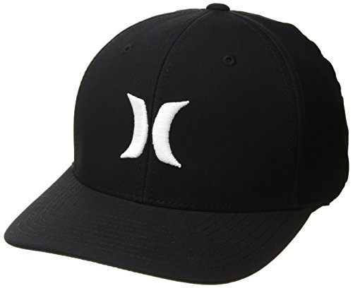 Hurley Herren Dri-fit One & Only Flexfit Baseball Cap Baseballkappe, Schwarz/Weiß/Weiß, L/XL von Hurley