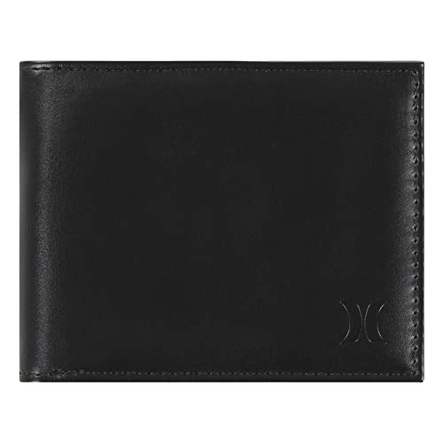 Hurley Herren Hrla Icon Bifold Wallet Reisezubehör-Brieftasche, Schwarz von Hurley