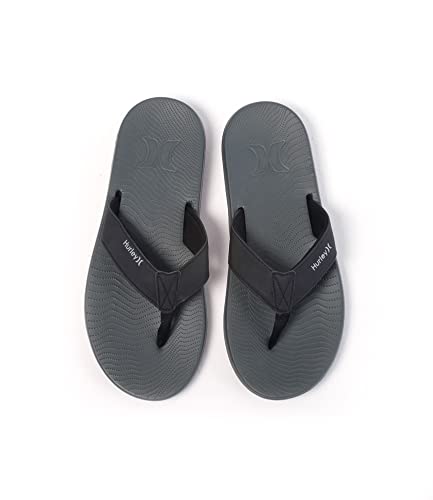 Hurley Herren M Crest Flip-Flop, Grau Weiß Schwarz, 41 EU von Hurley