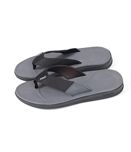 Hurley Herren M Icon Flip-Flop, Grau Weiß Schwarz, 42.5 EU (US 9) von Hurley