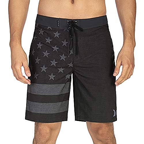 Hurley Herren Phantom Patriot Cheers USA Flag 50,8 cm Boardshorts, Schwarz, 4 von Hurley