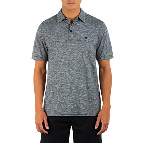 Hurley Men's Stiller 3.0 Polo Short Sleeve T-Shirt, Black, Large von Hurley