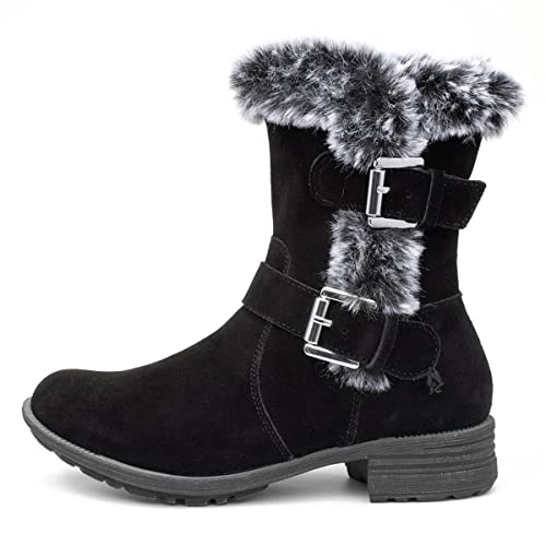 HUSH PUPPIES Damen Tracie Wadenstiefel Stiefel Schwarz 40 EU von Hush Puppies