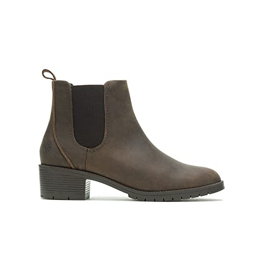 Hush Puppies Damen Hadley Chelsea Stiefelette, Braunes Leder, 8 von Hush Puppies