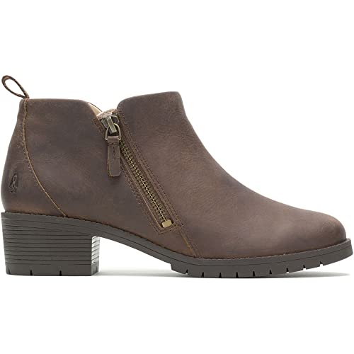 Hush Puppies Hadley Damen-Stiefel mit seitlichem Reißverschluss, Braunes Leder, 12 US von Hush Puppies