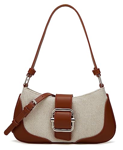 Crossbody Umhängetasche für Frauen Chic Hobo Tote Handtasche Mini Clutch Geldbörse PU Leder Messenger Bag Abend Satchel Bag, Braun, einheitsgröße von Hzxsny