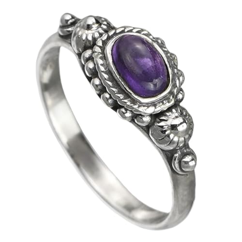 I-be, Amethyst lila Edelstein Ring, 925 Sterling Silber, 100312/4x7 IS (56) von I-be