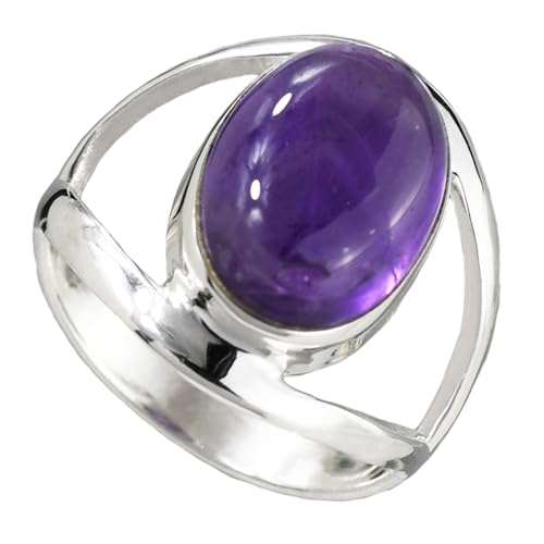 I-be, Amethyst lila Edelstein Ring, 925 Sterling Silber, 100312-2B/10x14 (56) von I-be