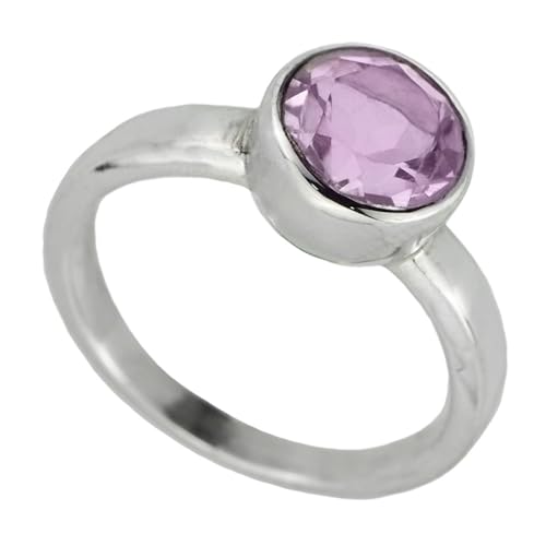 I-be, Amethyst lila Edelstein Ring facettiert 925 Sterling Silber, 100322/8x10m (60) von I-be