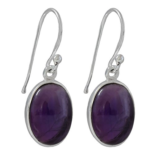 I-be,Amethyst Edelstein 10x14 mm Ohrringe oval 925 Silber, Gesamtlänge 3,1 cm im Geschenketui, 390312 g S von I-be