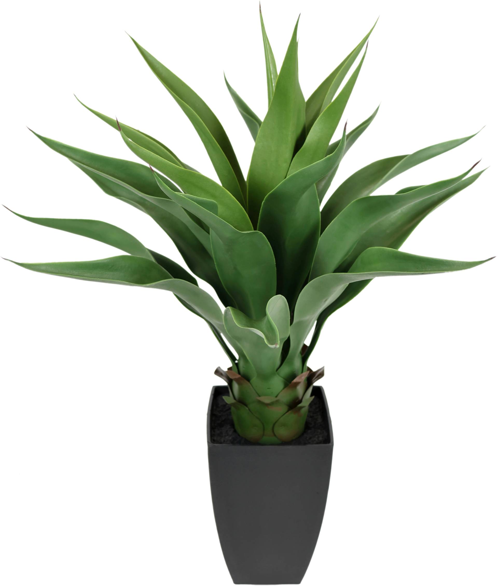 I.GE.A. Kunstpflanze "Künstliche Agave im Topf Pflanze Aloe Vera Sansevieria", Grünpflanze Zimmerpflanze Palme von I.Ge.A.