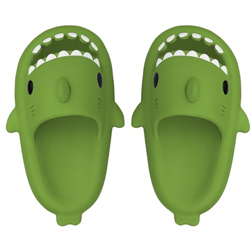 IASKDIN Hai Badelatschen Jungen Mädchen Shark Slippers Dusch und Badeschuhe Lustig Sommer Strand Hausschuhe rutschfeste Badesandalen Kinder Badeschlappen von IASKDIN