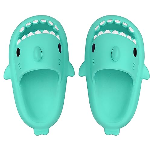 IASKDIN Hai Badelatschen Jungen Mädchen Shark Slippers Dusch und Badeschuhe Lustig Sommer Strand Hausschuhe rutschfeste Badesandalen Kinder Badeschlappen von IASKDIN