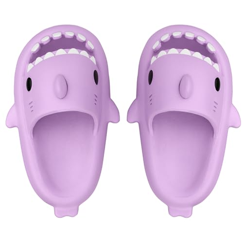 IASKDIN Hai Badelatschen Jungen Mädchen Shark Slippers Dusch und Badeschuhe Lustig Sommer Strand Hausschuhe Rutschfeste Badesandalen Kinder Badeschlappen von IASKDIN