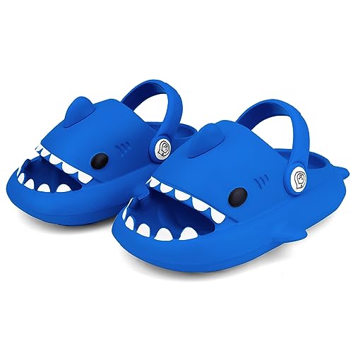 IASKDIN Hai Badelatschen Jungen Mädchen Shark Slippers Dusch und Badeschuhe Lustig Sommer Strand Hausschuhe Rutschfeste Badesandalen Kinder Badeschlappen von IASKDIN