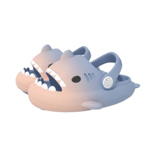 IASKDIN Hai Badelatschen Jungen Mädchen Shark Slippers Dusch und Badeschuhe Lustig Sommer Strand Hausschuhe Rutschfeste Badesandalen Kinder Badeschlappen von IASKDIN