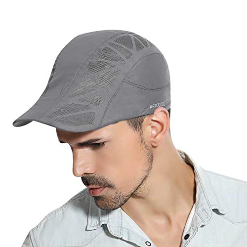 Herren Sommermütze UV Schutz Atmungsaktive Mesh Hut Schirmmütze Schnelltrocknend Baseball Kappe Retro Baseballmütze mit Einstellband Sonnenhut Licht Dünn Sportmütze Outdoor FreiheitkappeCool Kappe von IBLUELOVER