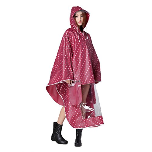 IBLUELOVER Regenmantel Wasserdicht Regenponcho Unisex Outdoor Regenschutz Schnell Trocknend Regencape Atmungsaktiv mit Kapuze Wiederverwendbar Regenbekleidung für Fahrrad Motorrad Alltagsleben von IBLUELOVER