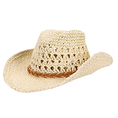 Panama Hut Herren Damen Strohhut Anti-UV Sonnenhut Roll Up Sommerhut Strand Kinder Fedora Hut Breiter Krempe Jazz Hut Atmungsaktiv Outdoor Cowboy Hut Vintage Havanna Hut Für Reisen Urlaub von IBLUELOVER