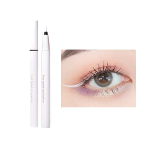 Farbiger Eyeliner Langlebiger Wasserdichter Flüssiger Eyeliner-Stift, Hochpigmentierter Wischfester bunter Eyeliner Langlebig für Frauen (Weiß) von ICATUENY