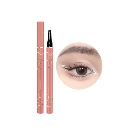 Liquid Eyeliner,Wisch,Wasserfest,Langanhaltender,flüssiger Eyeliner mit Präzisions-Faserspitze Makeup Eye Liner für perfektes Auftragen (Weiß) von ICATUENY